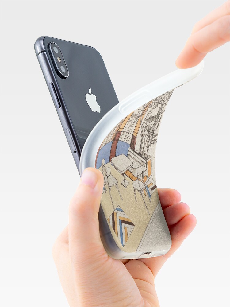 Aperçu 4 sur 5. Coque iPhone avec l'œuvre Caffè Toscana créée et vendue par LoicBrDesign.