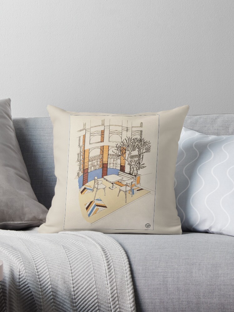 Aperçu 1 sur 4. Coussin avec l'œuvre Caffè Toscana créée et vendue par LoicBrDesign.