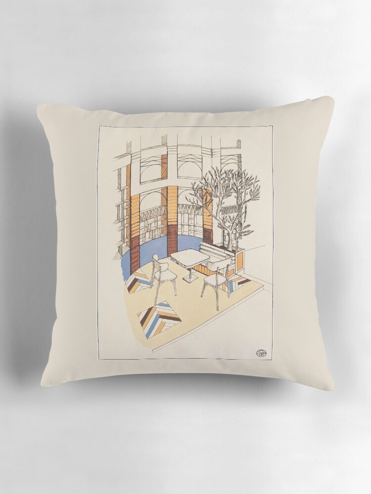 Aperçu 3 sur 4. Coussin avec l'œuvre Caffè Toscana créée et vendue par LoicBrDesign.
