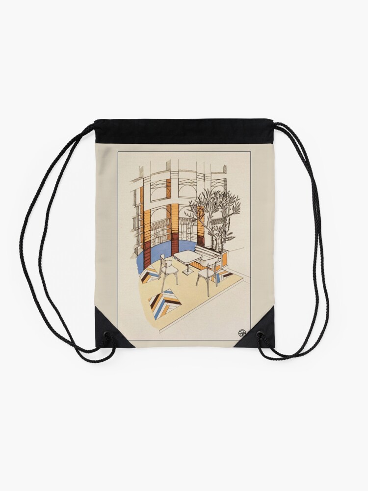 Aperçu 2 sur 3. Sac à cordon avec l'œuvre Caffè Toscana créée et vendue par LoicBrDesign.