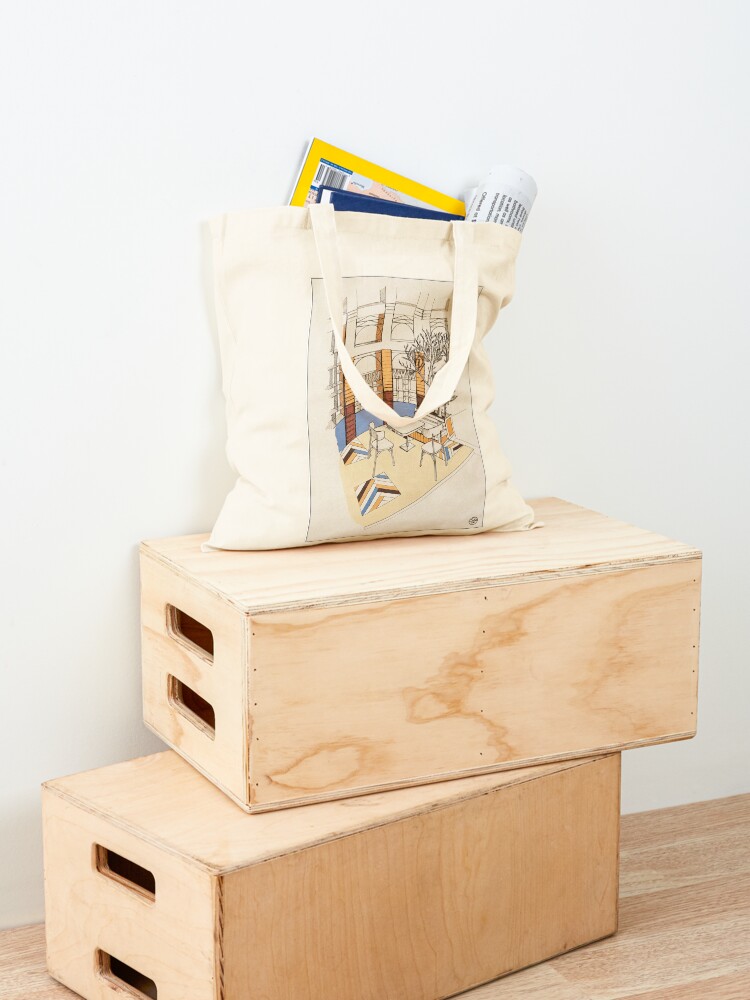Aperçu 4 sur 5. Tote bag avec l'œuvre Caffè Toscana créée et vendue par LoicBrDesign.