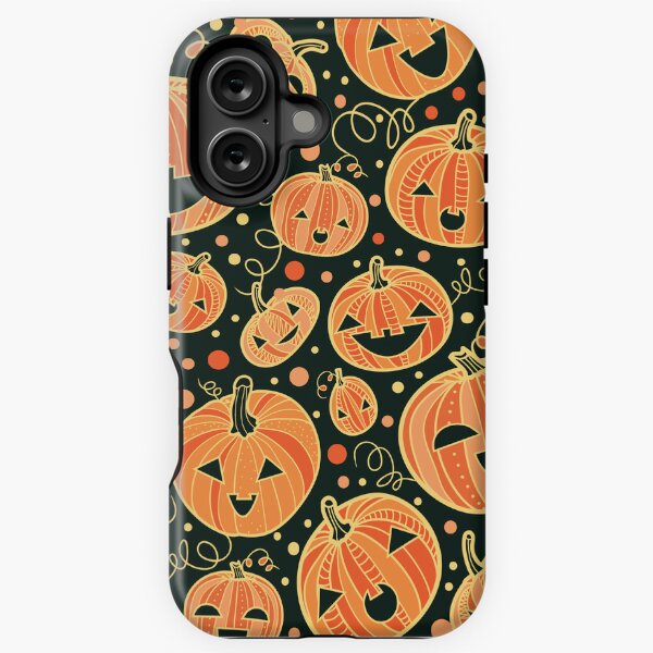 Fun Halloween pumpkins pattern iPhone Tough Case