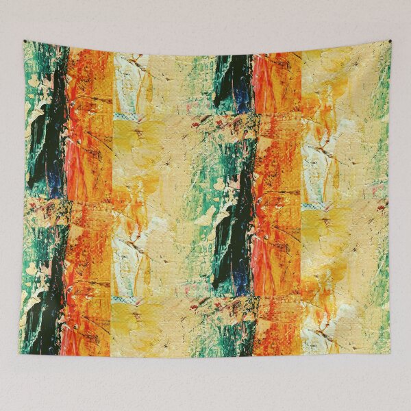 Item preview, Yellow Green Red Abstract Paint Splash  designed and sold by simplysharon.