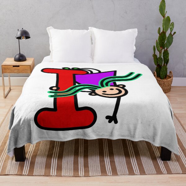 Item preview, Letter I for girls alphabet Kids Colorful Cartoon Character designed and sold by funwithletters.