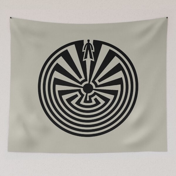 Item preview, Man in the Maze, Labyrinth, Journey through life, I'itoi, Papago designed and sold by nitty-gritty.