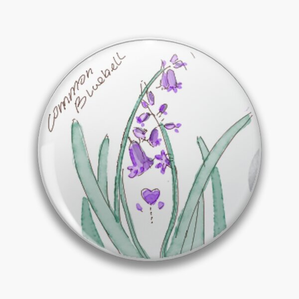 Item preview, Watercolor common bluebell flower designed and sold by Rime-art.