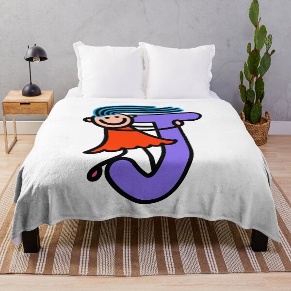 Item preview, Letter J for girls alphabet Kids Colorful Cartoon Character designed and sold by funwithletters.