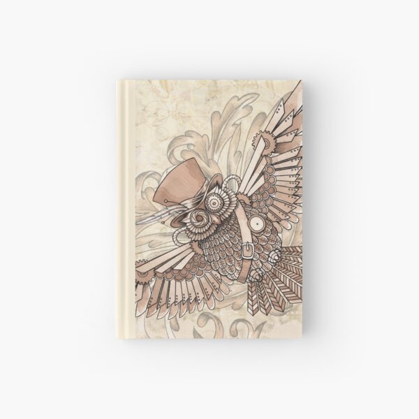 Steampunk Owl Hardcover Journal