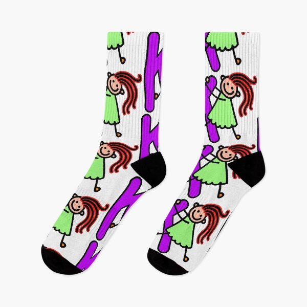 Item preview, Letter K for girls alphabet Kids Colorful Cartoon Character designed and sold by funwithletters.