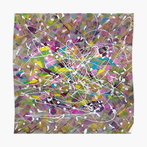 "ABSTRACT PAINTING "MOZA IK"" Poster for Sale by GalleryHS Redbubble