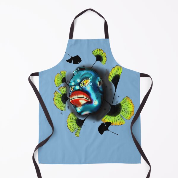 Item preview, Tengu mask and leaves designed and sold by Blacklinesw9.