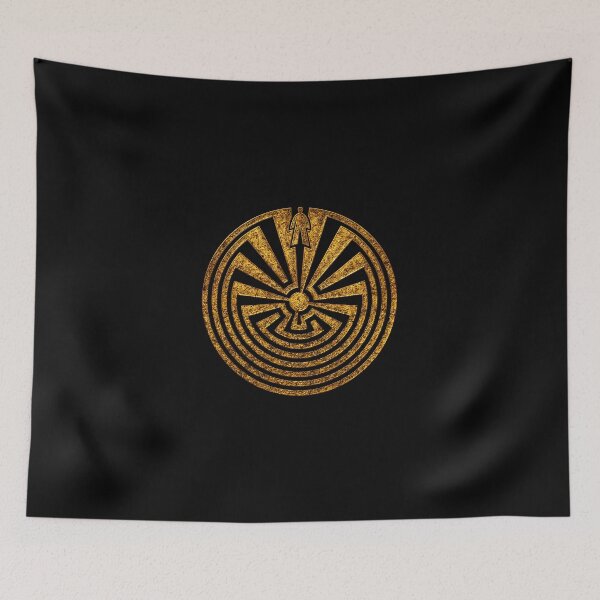 Item preview, Man in the Maze, Labyrinth, Journey through life, I'itoi, Papago designed and sold by nitty-gritty.