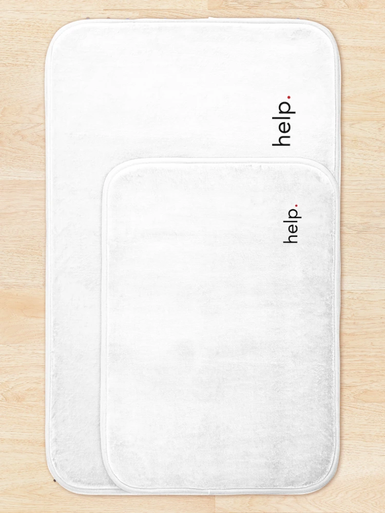 Thumbnail 5 of 6, Bath Mat, help! designed and sold by AgdedeDesign.