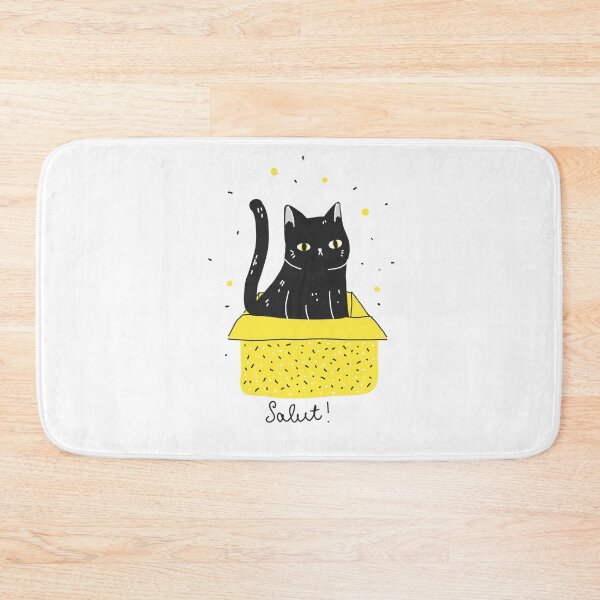 Item preview, Doodle black cat in box designed and sold by GennyBunny.