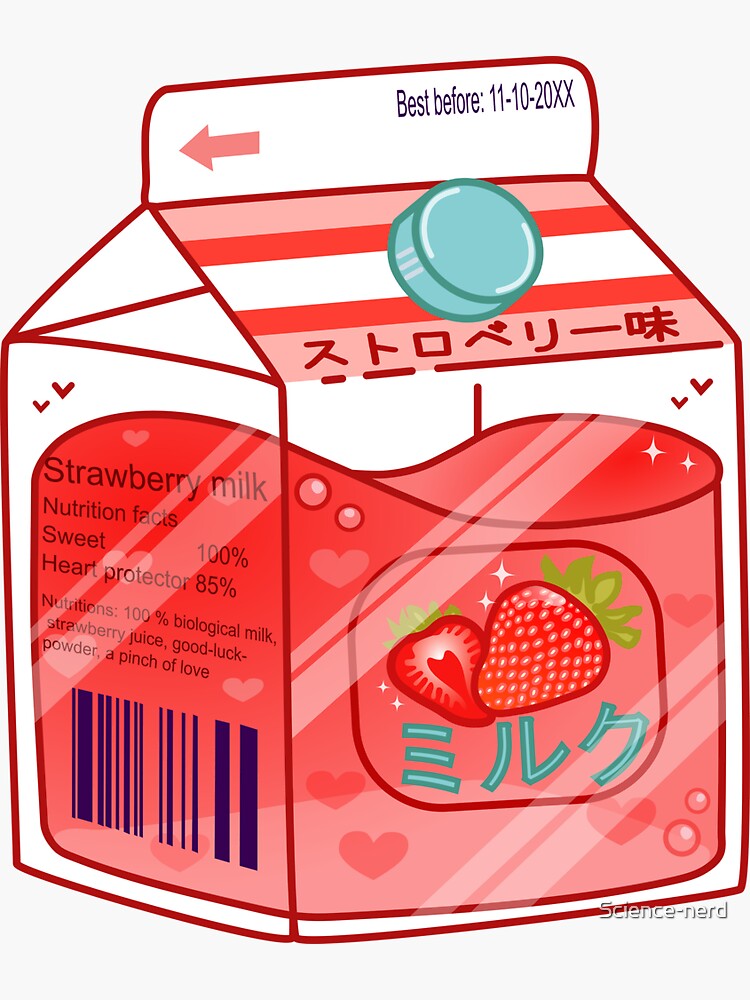 Strawberry Milk Sticker for Sale by BeeReckless