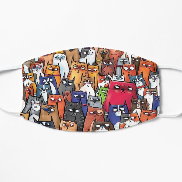 Suspicious Kitties Flat Mask