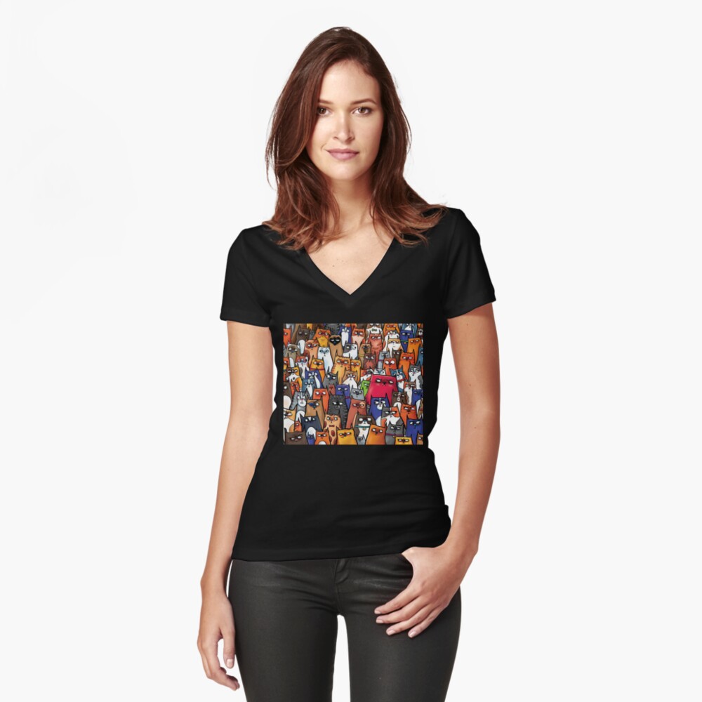 Item preview, Fitted V-Neck T-Shirt designed and sold by Grasdal.