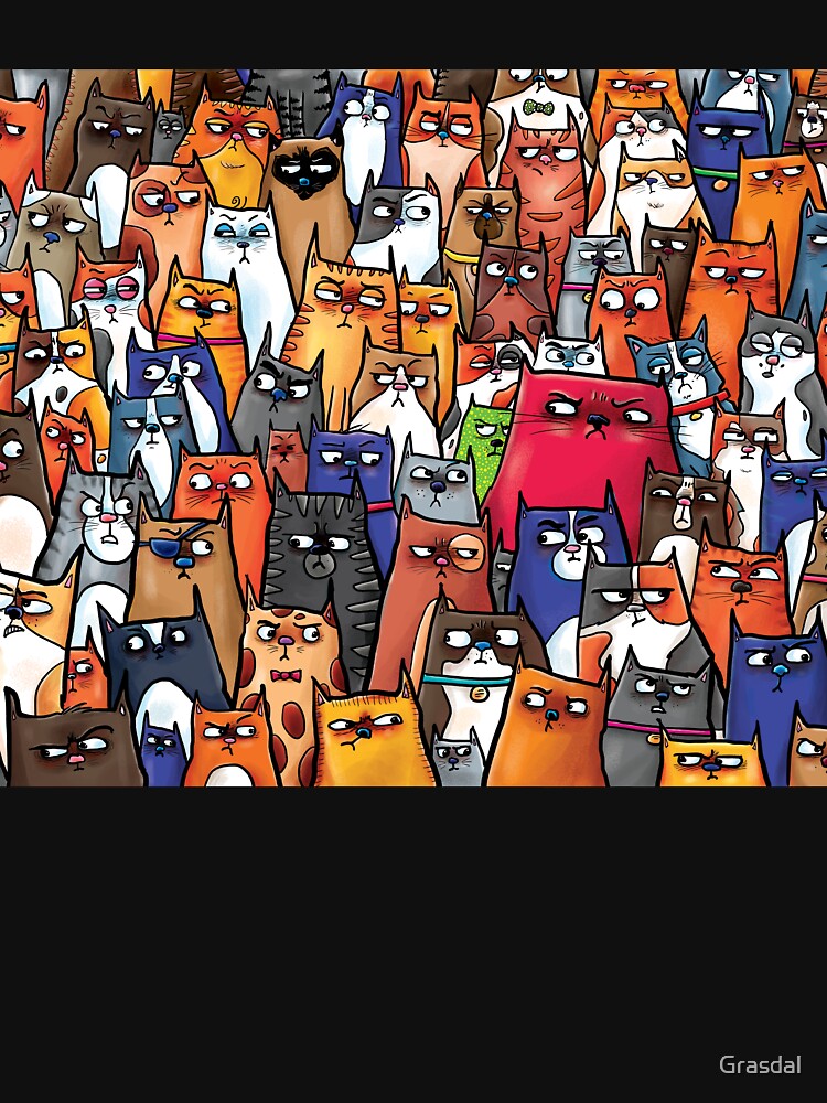 Thumbnail 7 of 7, Classic T-Shirt, Suspicious Kitties designed and sold by Grasdal.
