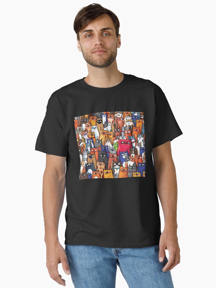 Thumbnail 2 of 7, Classic T-Shirt, Suspicious Kitties designed and sold by Grasdal.