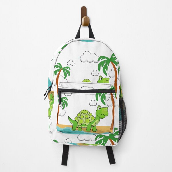 Item preview, Happy Tortoise / Turtle on Tropical Desert Island watching waves in the ocean designed and sold by MangojellyLabs.