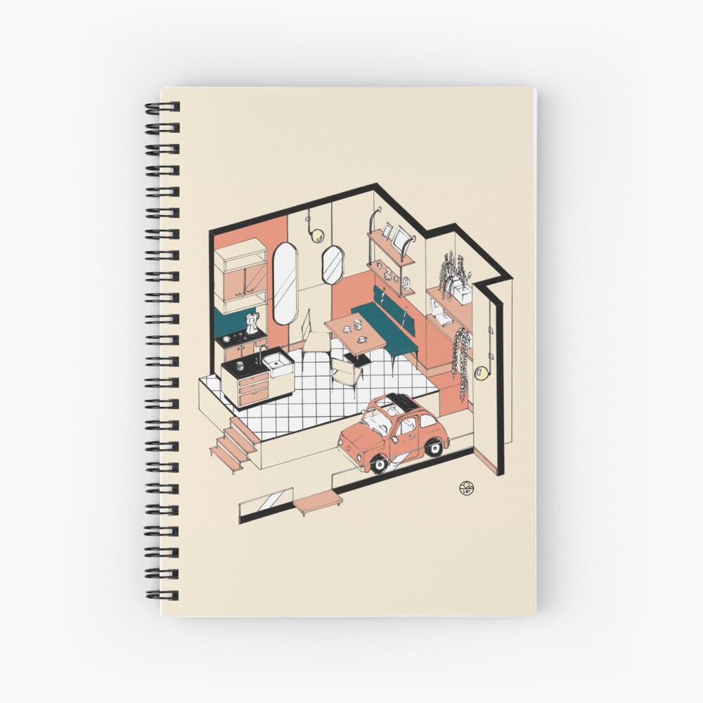 Aperçu de l'œuvre Cahier à spirale créée et vendue par LoicBrDesign.