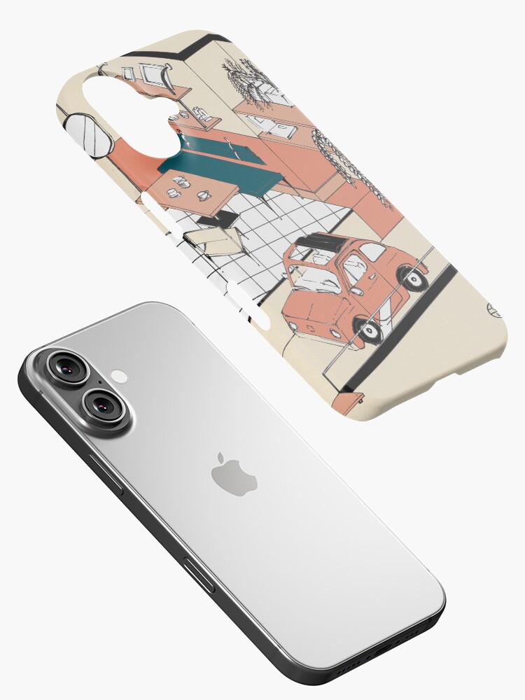 Aperçu 2 sur 4. Coque iPhone avec l'œuvre Fiat 500 at home créée et vendue par LoicBrDesign.