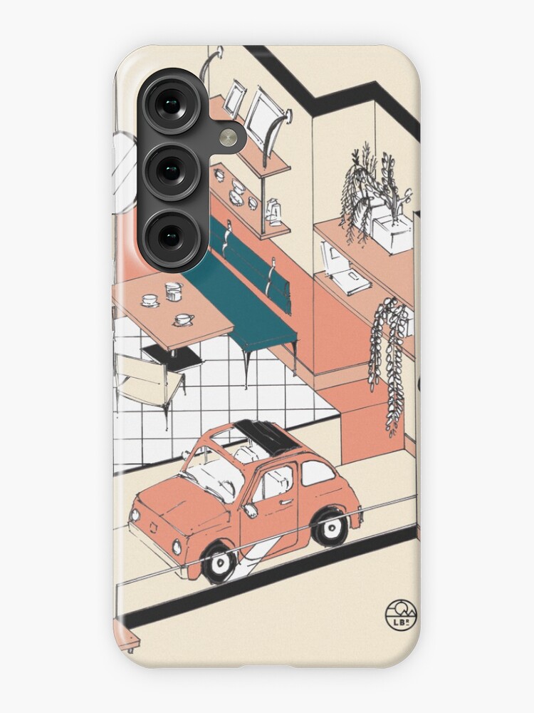 Aperçu 1 sur 4. Coque Samsung Galaxy avec l'œuvre Fiat 500 at home créée et vendue par LoicBrDesign.