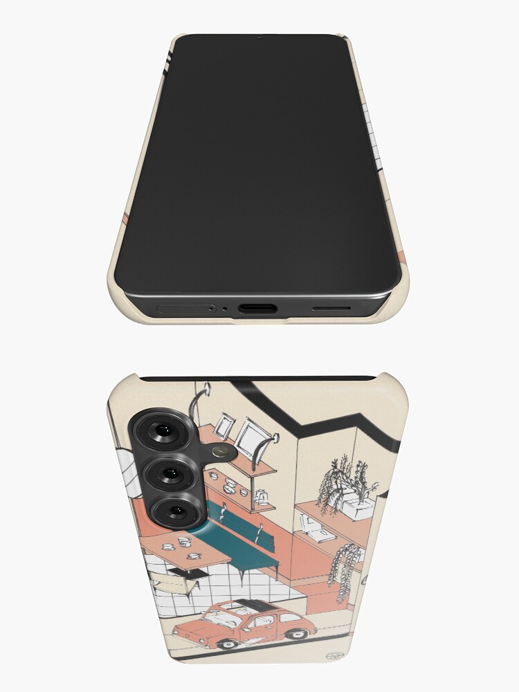 Aperçu 3 sur 4. Coque Samsung Galaxy avec l'œuvre Fiat 500 at home créée et vendue par LoicBrDesign.