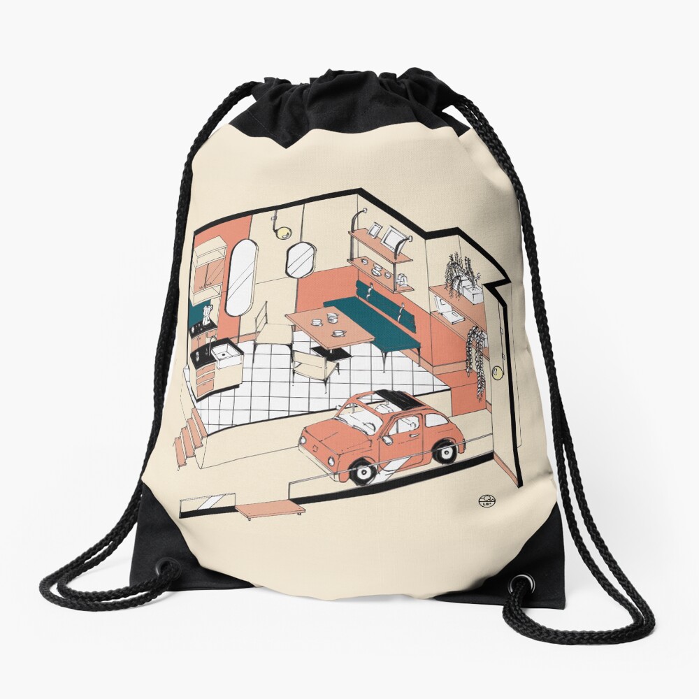 Aperçu de l'œuvre Sac à cordon créée et vendue par LoicBrDesign.