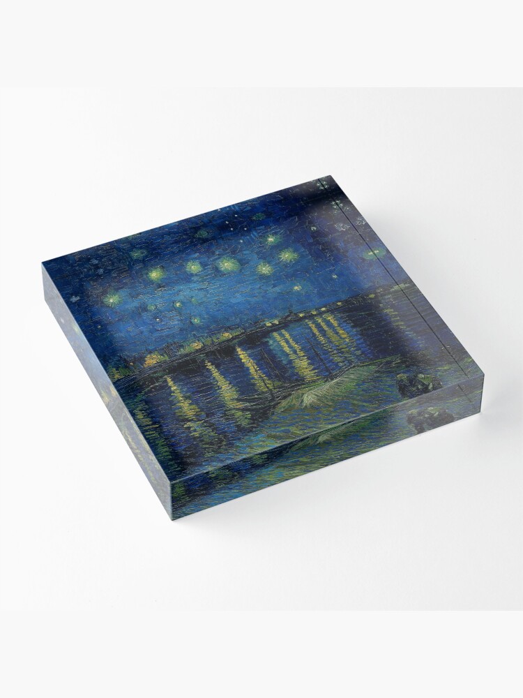 Alternate view of Starry Night Over The Rhone - Vincent Van Gogh Acrylic Block