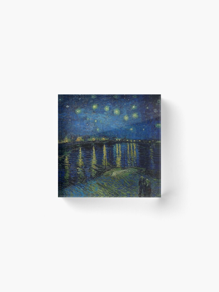 Alternate view of Starry Night Over The Rhone - Vincent Van Gogh Acrylic Block