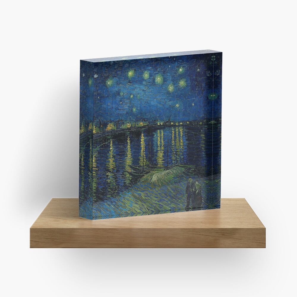 Starry Night Over The Rhone - Vincent Van Gogh Acrylic Block