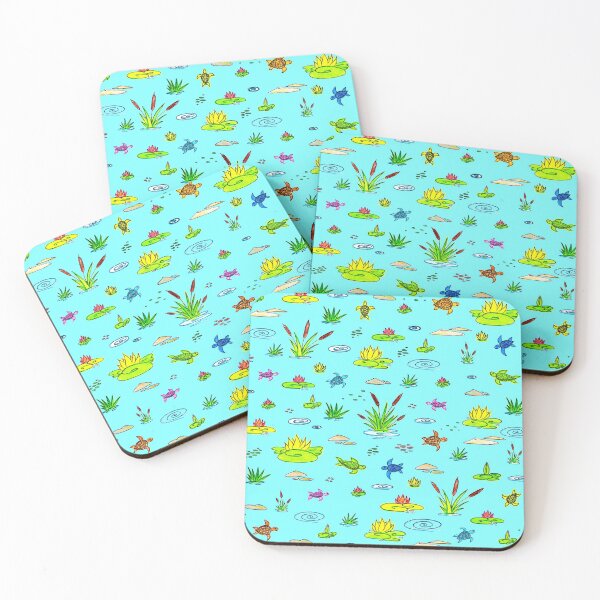 Item preview, Turtles on The Lake - Сanes Water Lily - Rainbow Drawing for Kids - Blue Indigo designed and sold by GrandTartaria.
