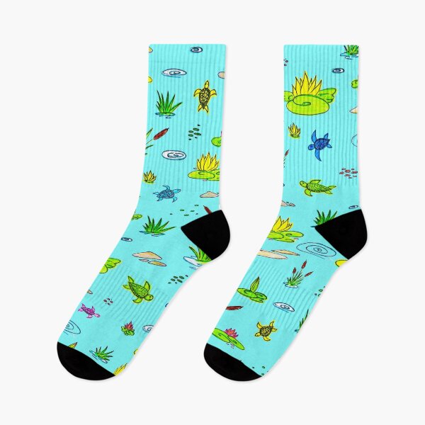 Item preview, Turtles on The Lake - Сanes Water Lily - Rainbow Drawing for Kids - Blue Indigo designed and sold by GrandTartaria.