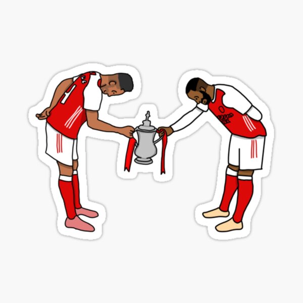 Item preview, Aubameyang and Lacazette celebrate winning the FA Cup designed and sold by poorlydrawnarse.