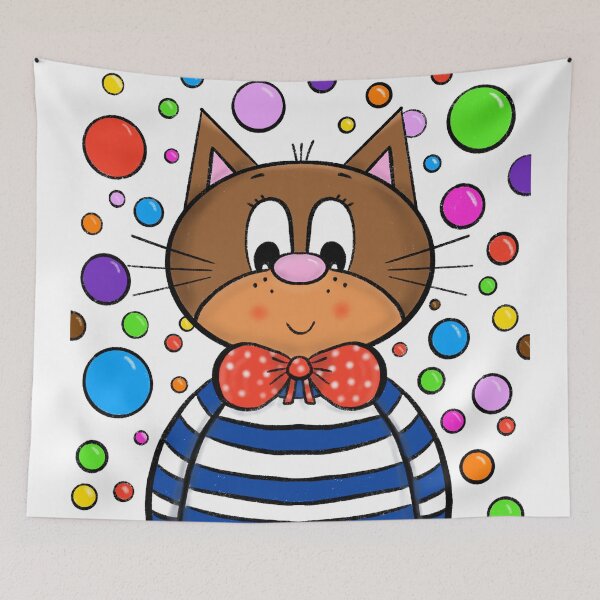 Item preview, Cat with bubbles designed and sold by KateCrafts.