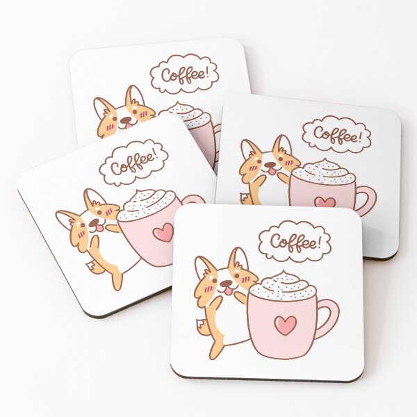 Item preview, Cute Corgi with Coffee designed and sold by Viaire.