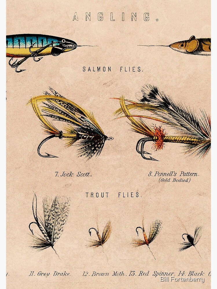Vintage Fishing Lures Spiral Notebook for Sale by Bill