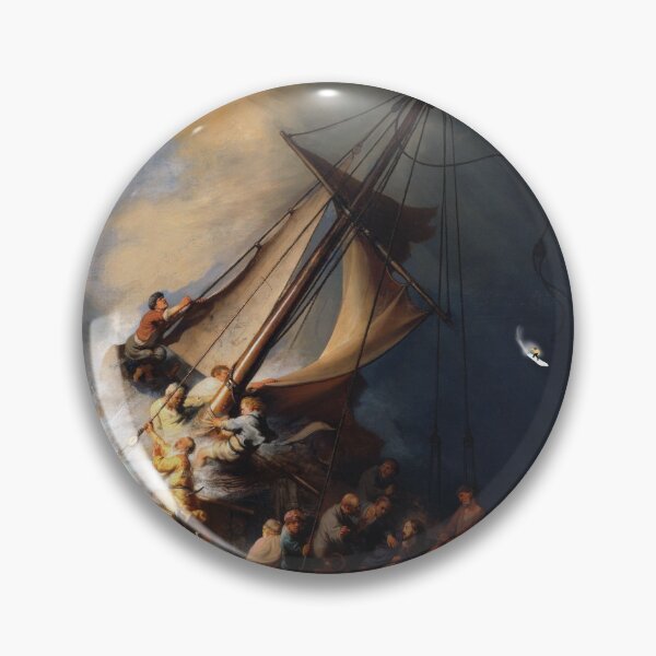 Item preview, Subtly Ruined Christ in the Storm on the Lake of Galilee- Surfer designed and sold by weavernap.