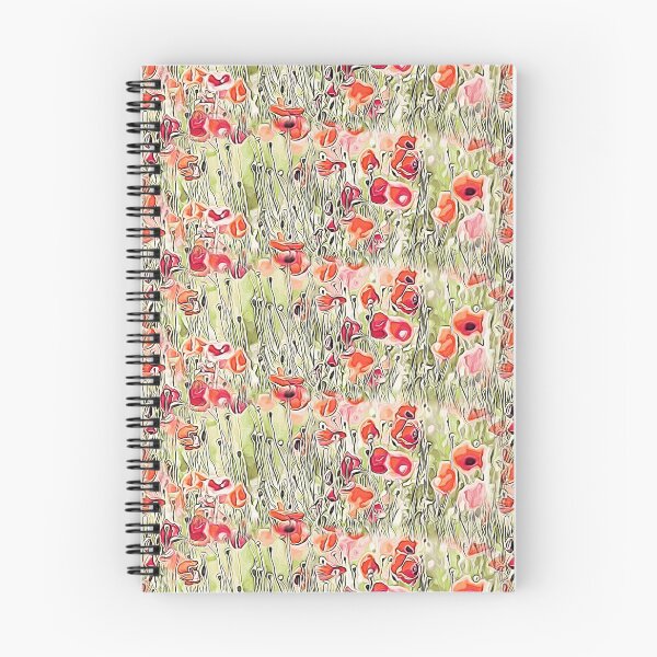 Item preview, Dreaming of Poppy Fields Pattern in Red and Orange for Armistice Day designed and sold by MangojellyLabs.