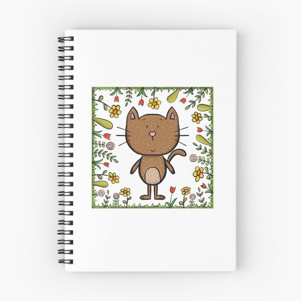 Item preview, Cat and flowers designed and sold by KateCrafts.
