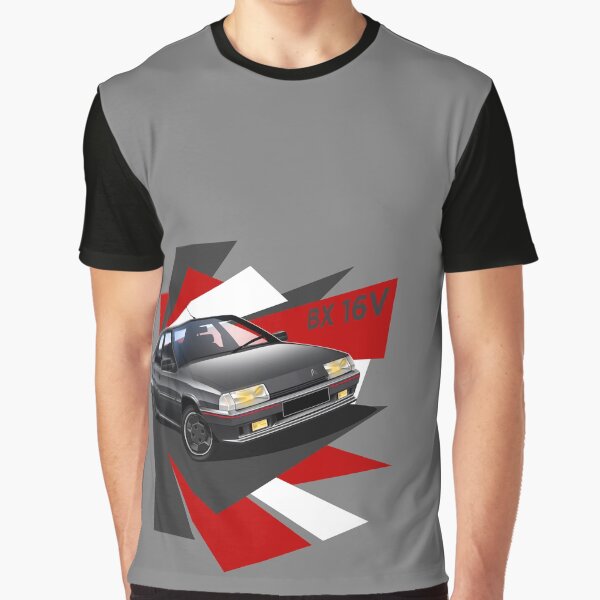 Artikel-Vorschau von Citroen BX 16V in grauer T-Shirt-Grafik, designt und verkauft von RJWautographics.
