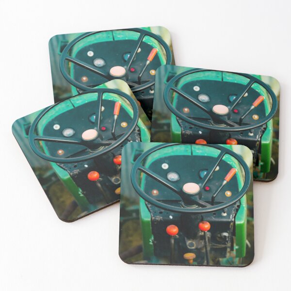 Item preview, Old Green Vintage Tractor on a Farm designed and sold by Marguerite Faure.