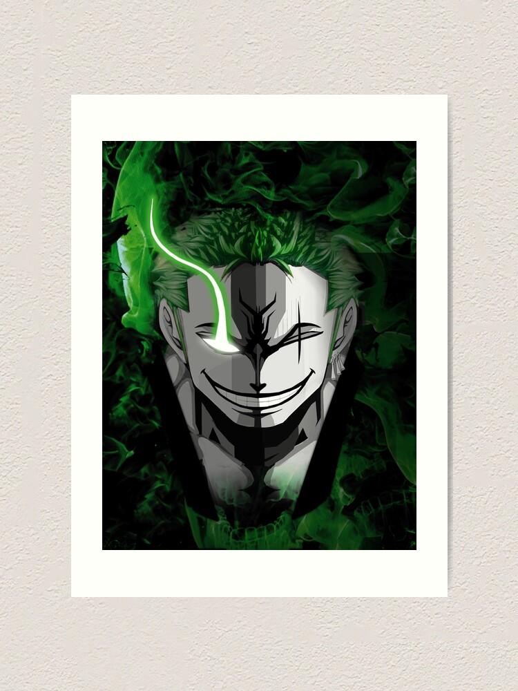 Zoro One Piece Devil Smile Art Print By Apple Dady Redbubble