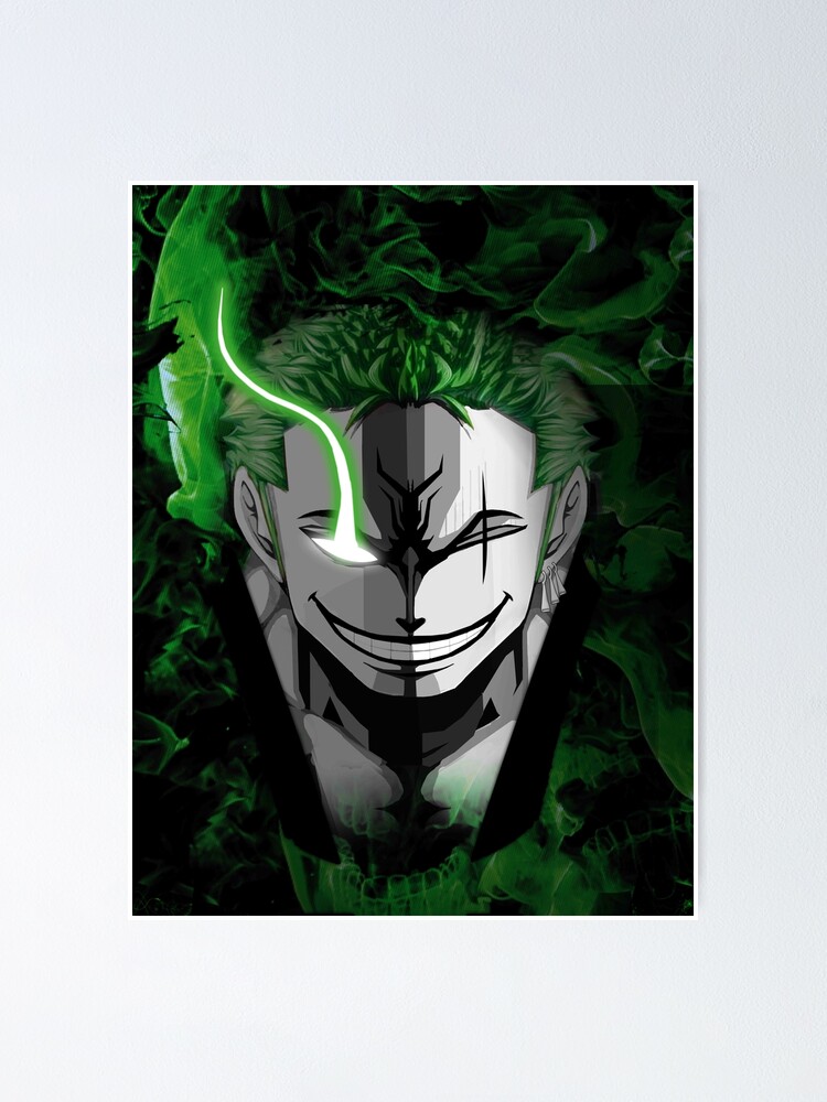 Zoro One Piece Devil Smile Poster By Apple Dady Redbubble