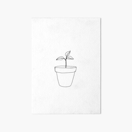 Black & White Minimalist Drawing Coffee Cup Art Board Print for Sale by  brabikate