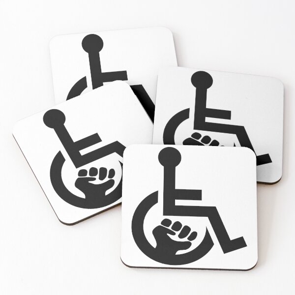 Aperçu de l'œuvre Handicap Power Fist noir créée et vendue par Lence Printing.