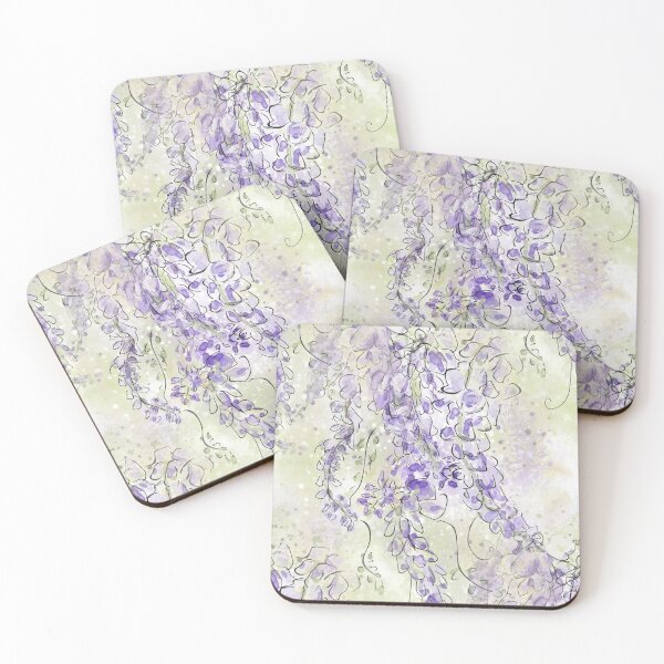 Item preview, Purple Wisteria Flowers Floral Design designed and sold by Clare Walker.