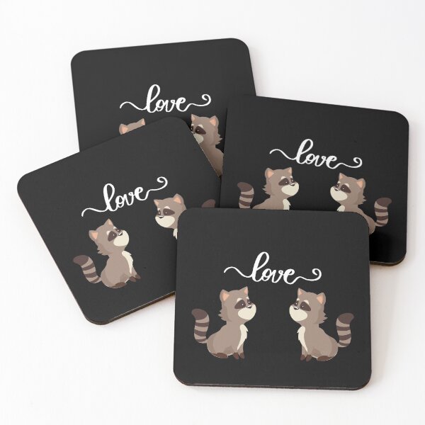 Item preview, Cute Raccoon Love design designed and sold by AnujShah7.