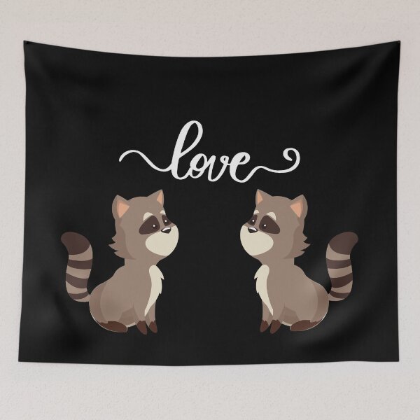 Item preview, Cute Raccoon Love design designed and sold by AnujShah7.